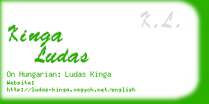 kinga ludas business card